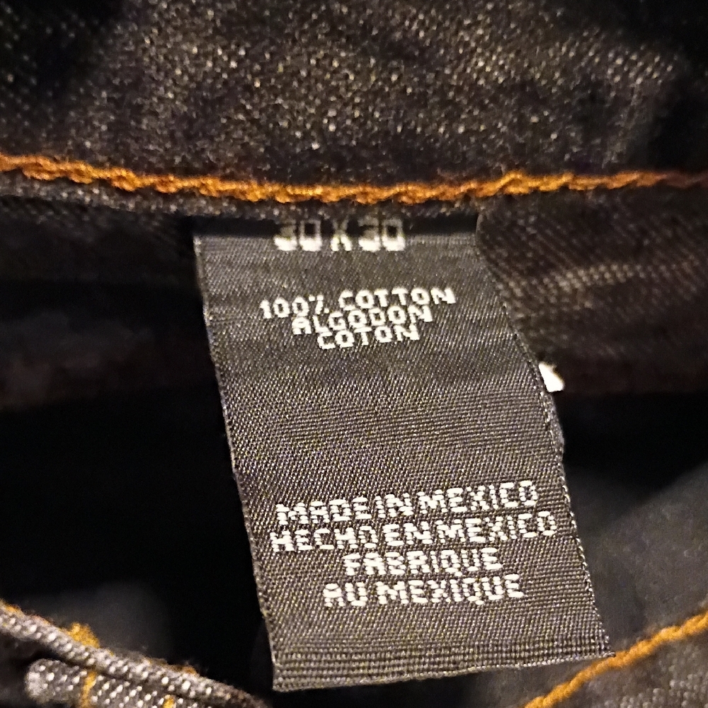 Y2K Men's Jeans 30x30 Relaxed Dark Rinse Straight  Claiborne Essentials NWT - Picture 5 of 8